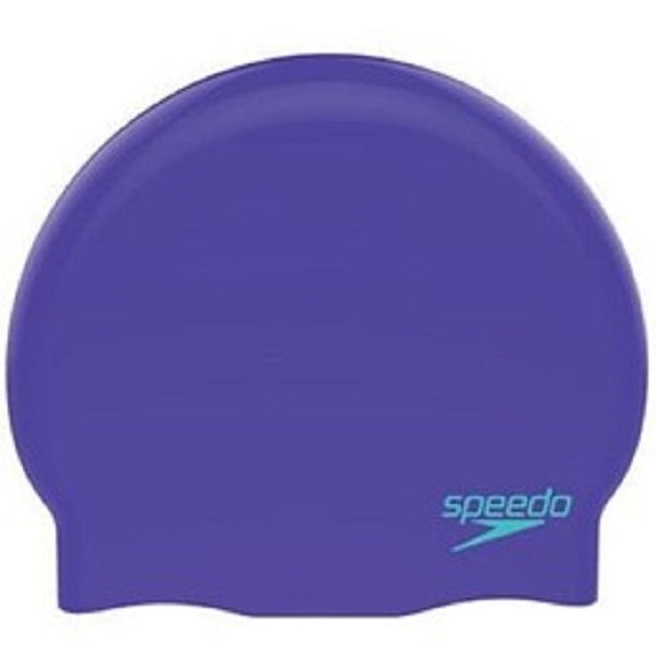 Speedo Junior Plain Silicone Swim Cap Purple