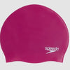 Speedo Adult Plain Moulded Silicone Swim Cap Bright Pink