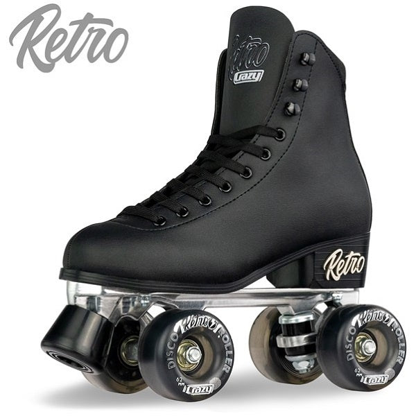 Crazy Skates Retro Roller Skates Black