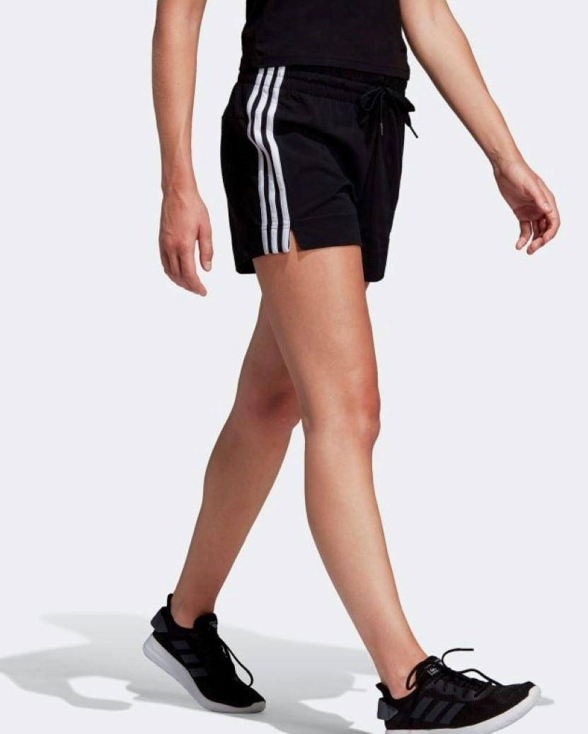Adidas Womens 3 Stripes Short Black/White