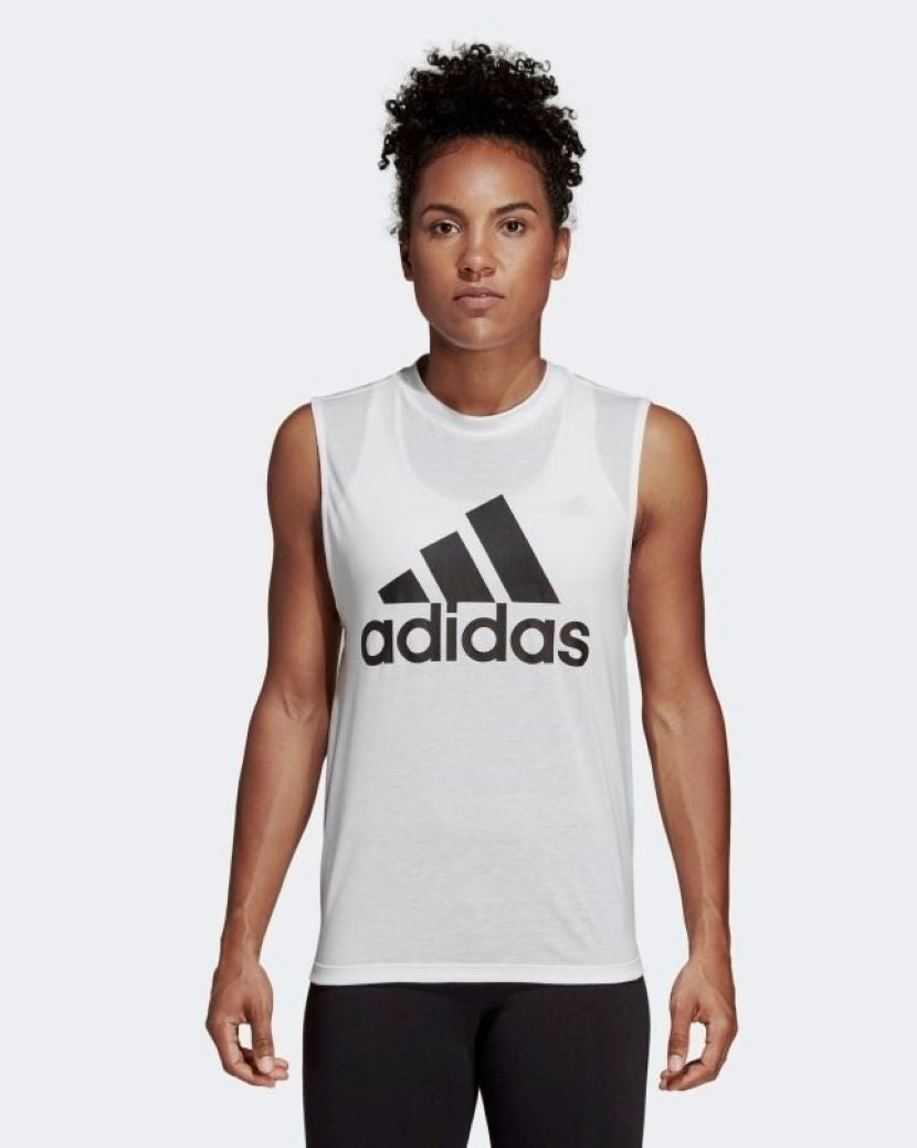 Adidas Womens Badge of Sports Tank White/Black