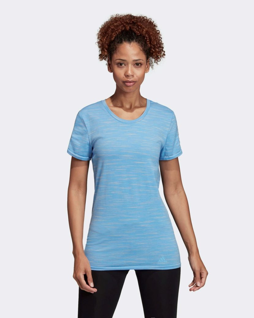 Adidas Womens 25/7 Decode Tee Real Blue/Grey Two