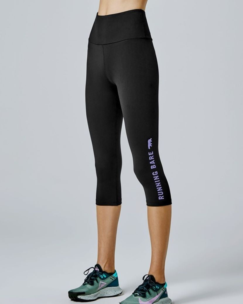 Running Bare Womens What WOTS 3/4 Tight Black/Aster