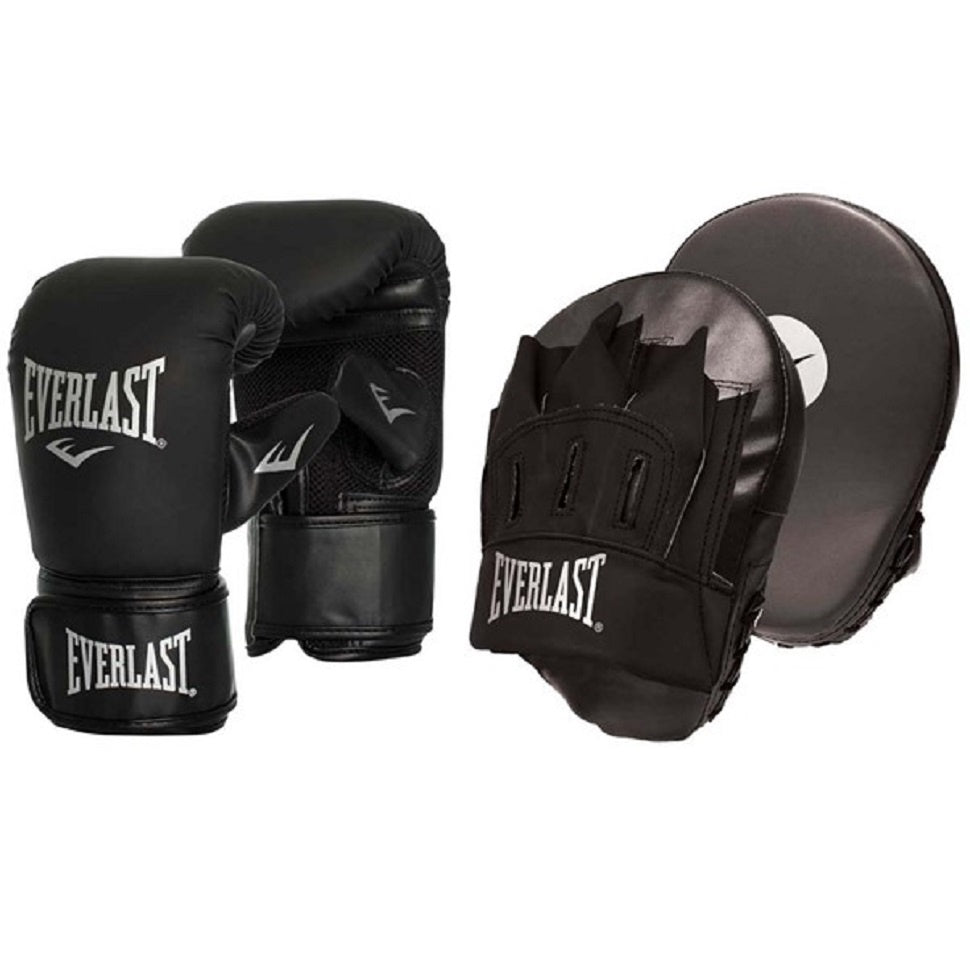 Everlast Tempo Glove & Mitt Combo Set black