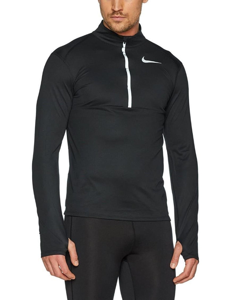 Nike Mens Core Half Zip Long Sleeved Top Black