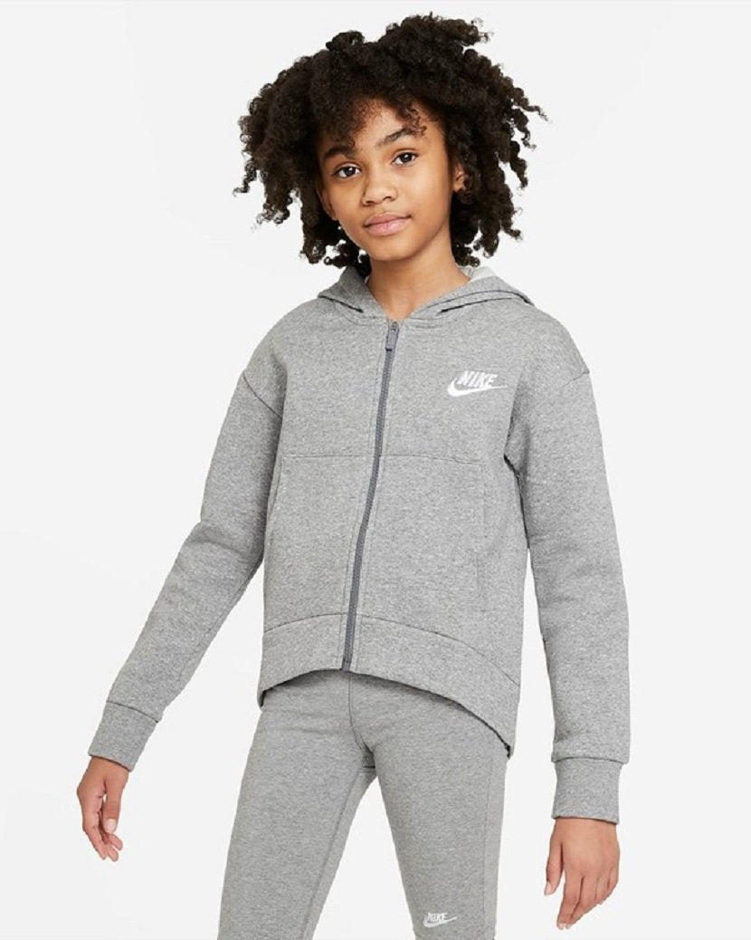 Nike Kids Club Hooded Jacket Carbon/White