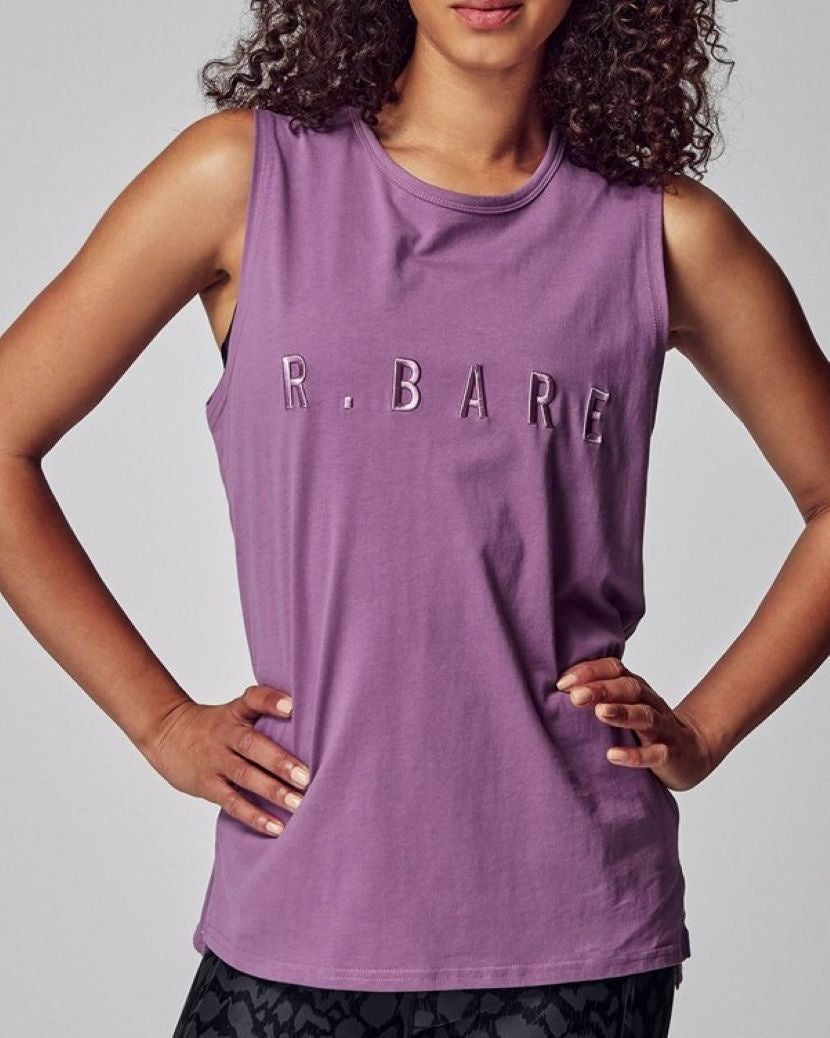 Running Bare Womens Easy Rider Muscle Tank Violet