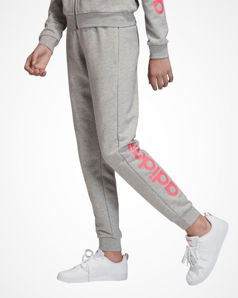 Adidas Kids Linear Pant Medium Grey Heather/Pink