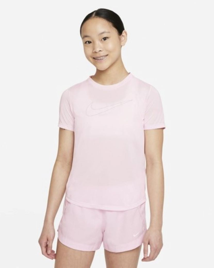 Nike Kids Dri-FIT One Graphics Tee Pink/Light Grey