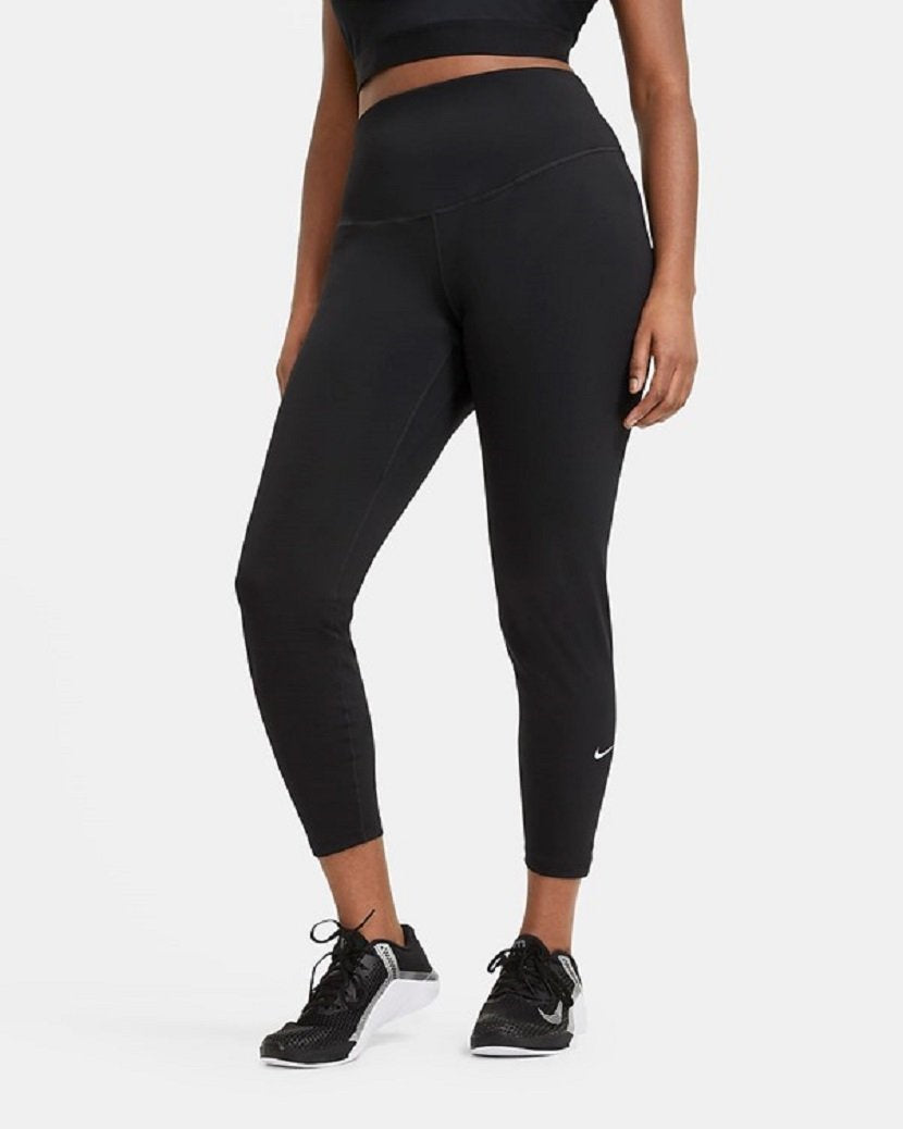 Nike Womens Nike One Plus Tight Full Length Black/White