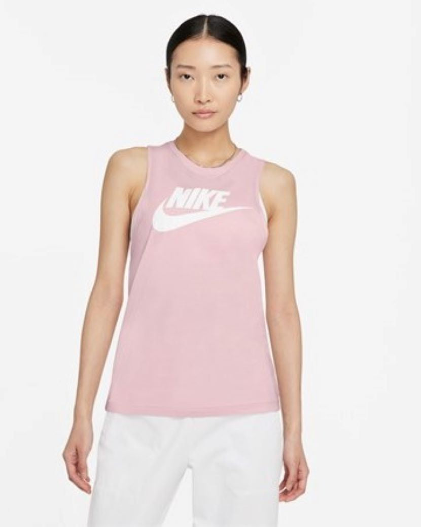 Nike Womens Muscle Futura New Tank Regal Pink/White
